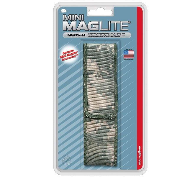 ミニマグライト 2AA (単三2本) ライトケース ユニバーサルカモフラージュ