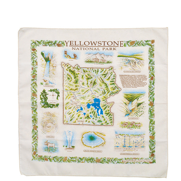プリンティッドイメージ ネイチャープリントバンダナ イエローストーン