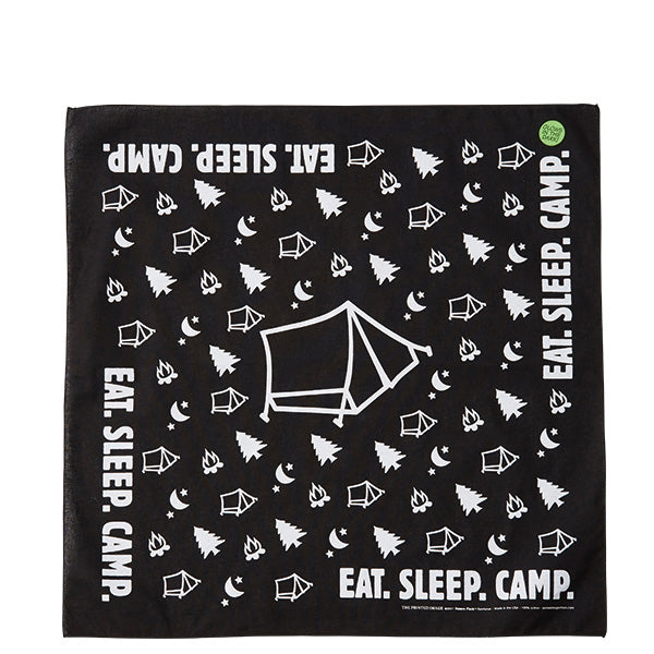 プリンティッドイメージ ネイチャープリントバンダナ EAT.SLEEP.CAMP