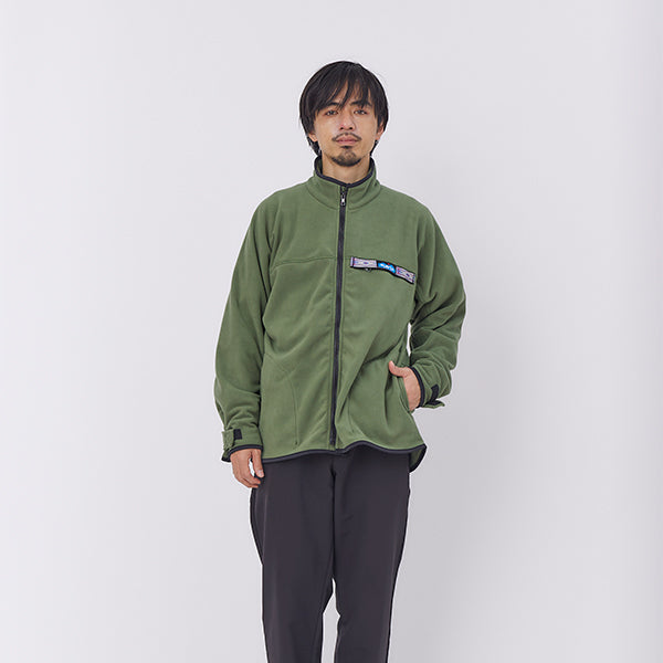 カブー メンズ フルジップフリーススローシャツ