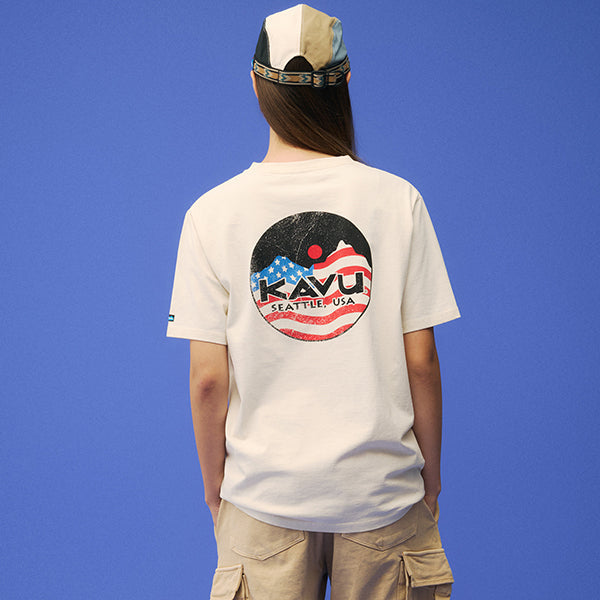 カブー メンズ USAロゴTシャツ