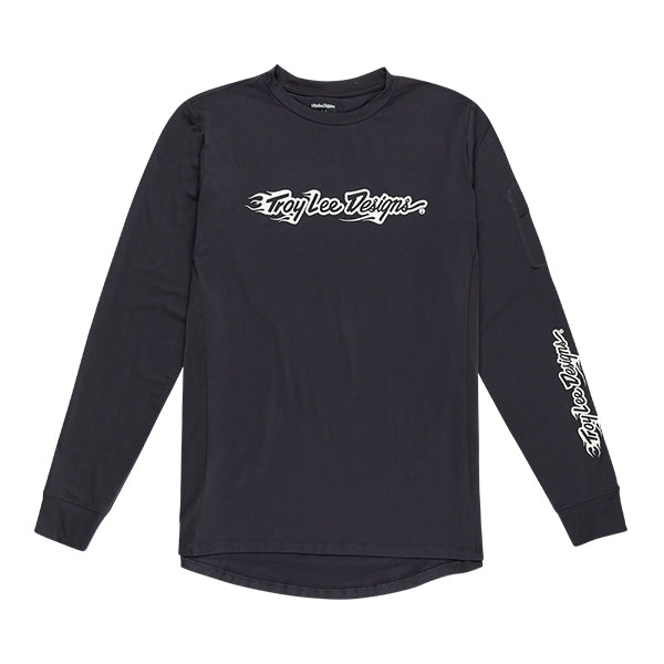 トロイリーデザインズ ラッカス ロングスリーブライドT バーンナウト カーボン