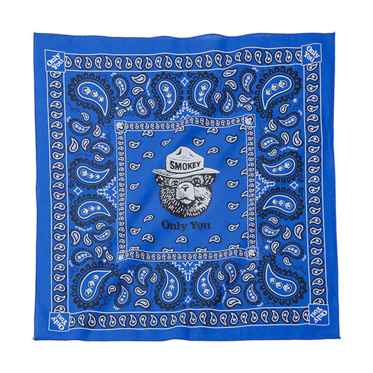 プリンティッドイメージ  ネイチャープリントバンダナ SMOKEY PAISLEY ROYAL