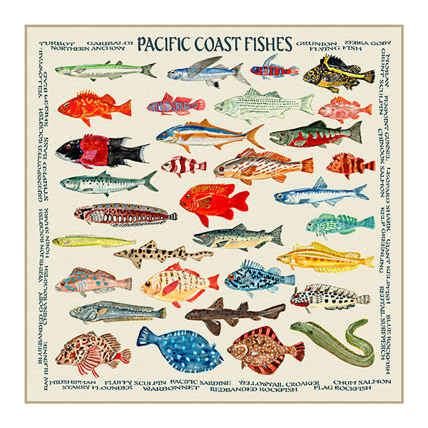 プリンティッドイメージ ネイチャープリントバンダナ パシフィックコーストフィッシュ