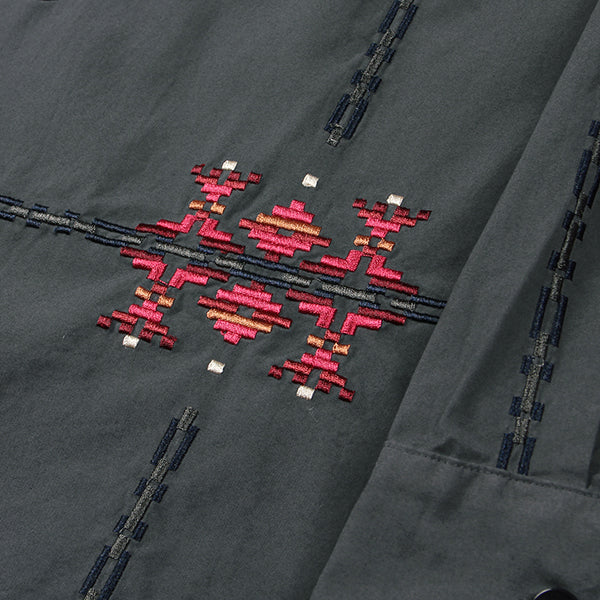 ペンドルトン メンズ  ロングスリーブ ガーメントダイ エンブロイダリー オープンカラーシャツ