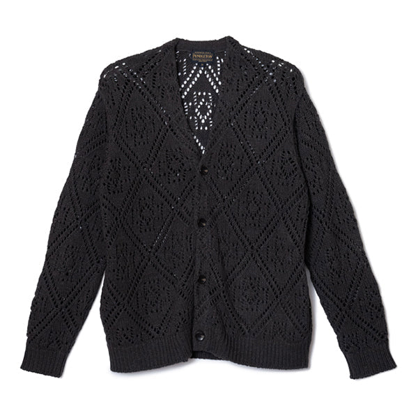 ペンドルトン レースステッチ 3ゲージ Vネックカーディガン