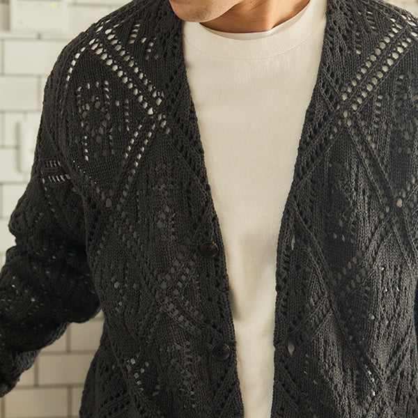 ペンドルトン レースステッチ 3ゲージ Vネックカーディガン