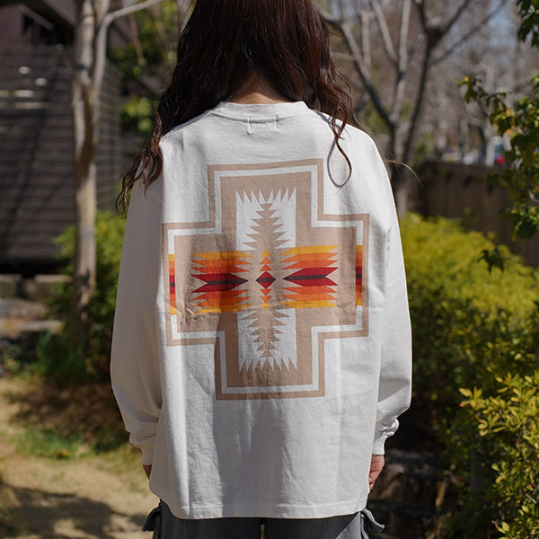 ペンドルトン メンズ ロングスリーブ バックプリントTシャツ