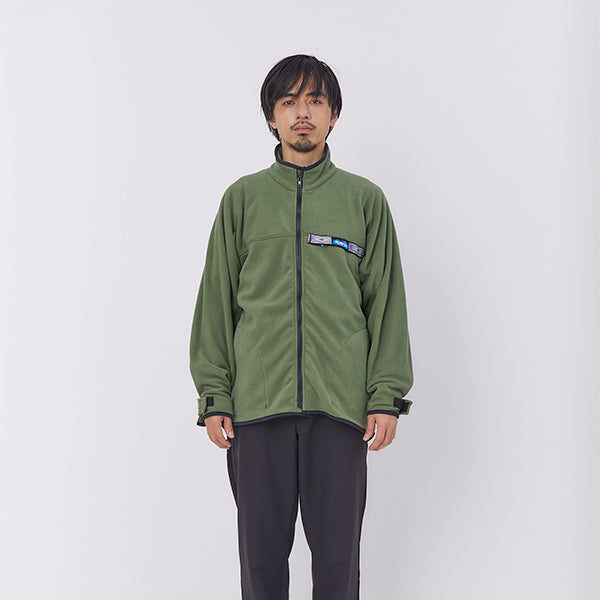 カブー メンズ フルジップフリーススローシャツ