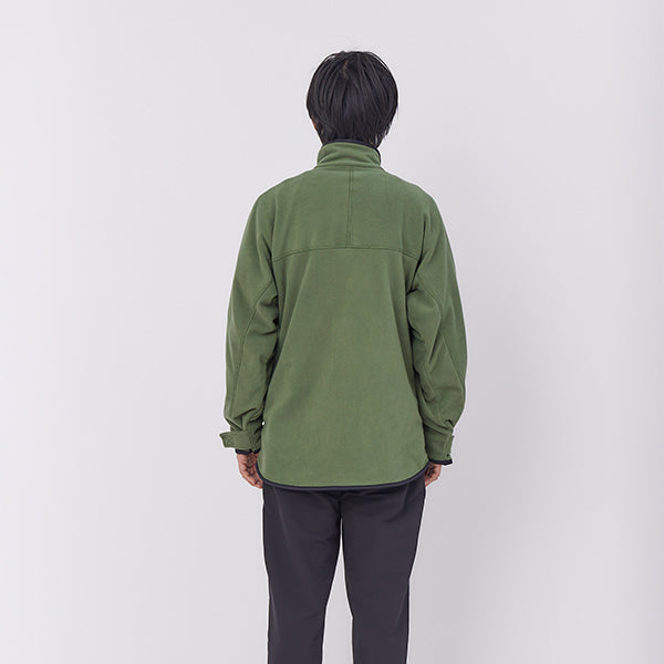 カブー メンズ フルジップフリーススローシャツ