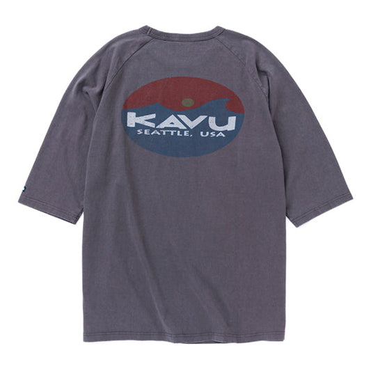 カブー メンズ サーフロゴ ベースボール Tシャツ