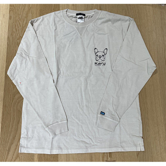カブー Dog LS Tee Ivory Lサイズ ニコアンド別注 社員特別販売