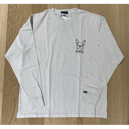 カブー Dog LS Tee Ivory Lサイズ ニコアンド別注 社員特別販売